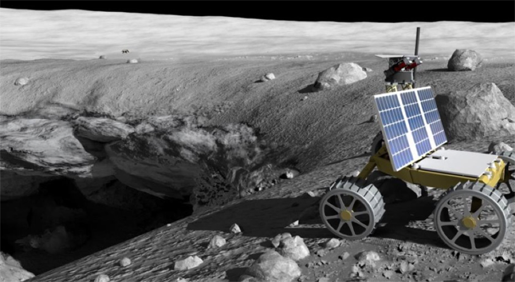 Lunar pit exploration concept art — CMU/Whittaker NIAC